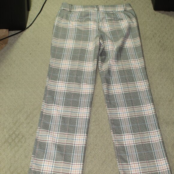 C est 1946 Women's 6 Mid Rise Plaid Straight Leg Pants - Picture 2 of 7